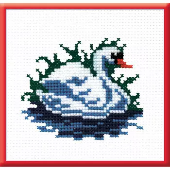 128 Набор для вышивания РС-Студия 'Лебедь' 9*7см