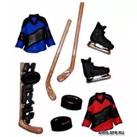 1294, Пуговицы-фигурки. Хоккей Dress It Up