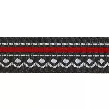 12983 Тесьма отделочная 12мм*10м, черн/красный