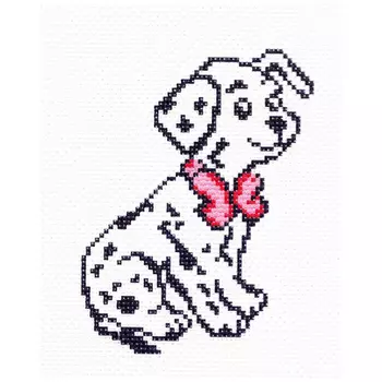 1298 Канва с рисунком Матренин посад 'Долматинец' 16*20 см (10*12 см)