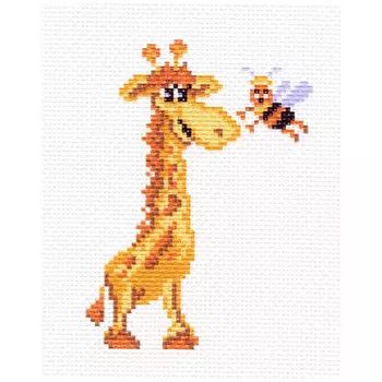 1300 Канва с рисунком Матренин посад 'Привет!' 16*20 см (10*12 см)