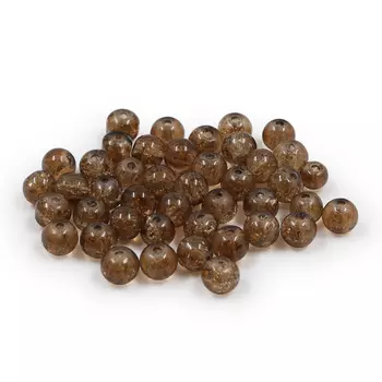 1301149 Бусины стеклянные 'Кракле' 6мм, упак/65шт., Astra&amp;Craft (3 коричневый)