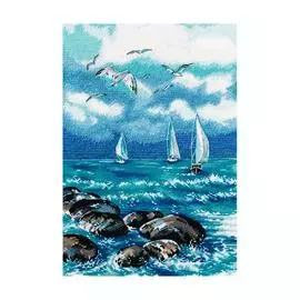 1308 Набор для вышивания ОВЕН 'О, море, море.'22*32см