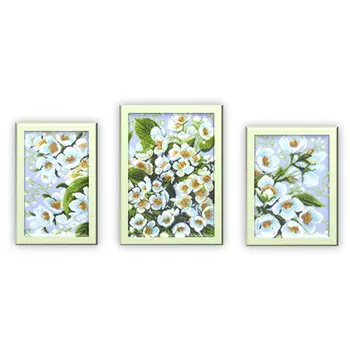 1310/3Н Канва с рисунком из 3-х сюжетов Матренин посад набор 'Жасмин' 28*37,37*49,28*37см