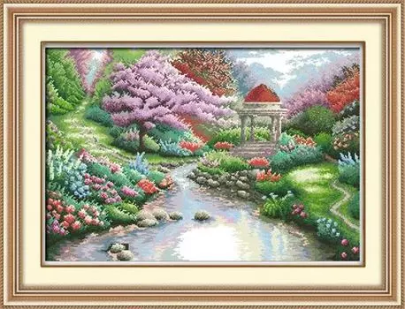 1312 Мозаика Cristal 'Беседка у реки', 73*50 см