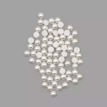 131-11-030 Кабошоны (жемчуг) White 3мм. 80 шт. Preciosa