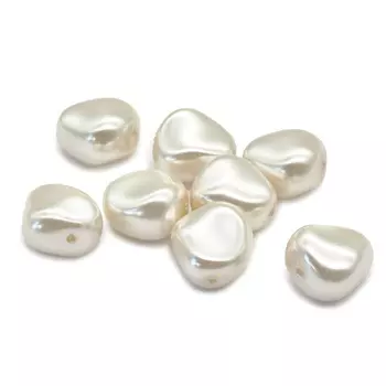 131-50-021 Хрустальный жемчуг Фигурный White 11x9,5мм. 8 шт. Preciosa