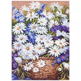 1323 Канва с рисунком Матренин посад 'Ромашки'33*45см.(37*49см)