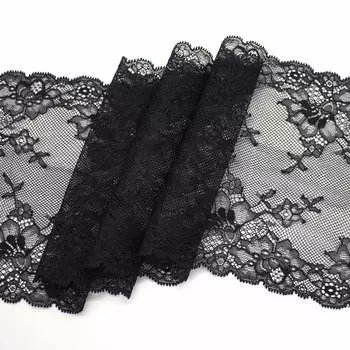132 Кружево эластичное 17,5см*10м, черный