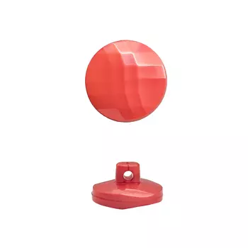 1338 Пуговица на ножке перламутр 13мм (27 красный)