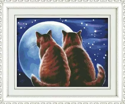 1340 Мозаика Cristal 'Влюбленные коты', 50*40 см