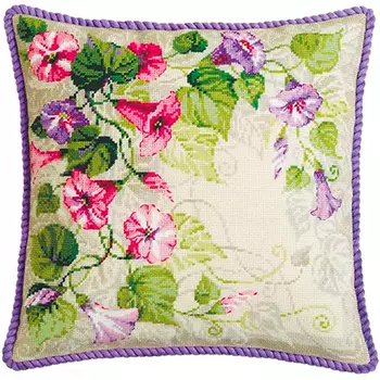 1347 Набор для вышивания Riolis 'Подушка 'Вьюнки', 40*40 см