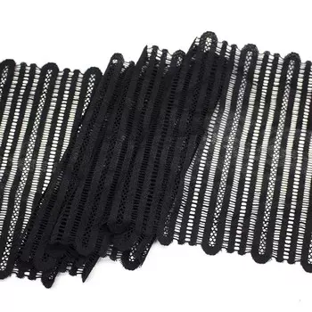 1351 Кружево эластичное 18см*10м, черный