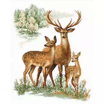 1370 Набор для вышивания Riolis 'Олени', 40*50 см