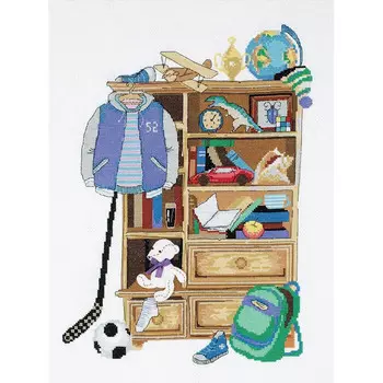 1372 Набор для вышивания Riolis 'Шкафчик для мальчика', 30*40 см