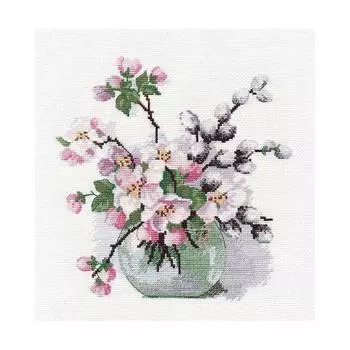 1386 Набор для вышивания ОВЕН 'Аромат весны'21*21см