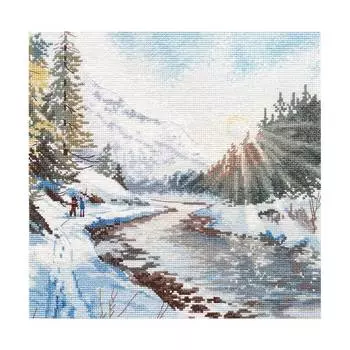 1387 Набор для вышивания ОВЕН 'Морозная свежесть'24*24см