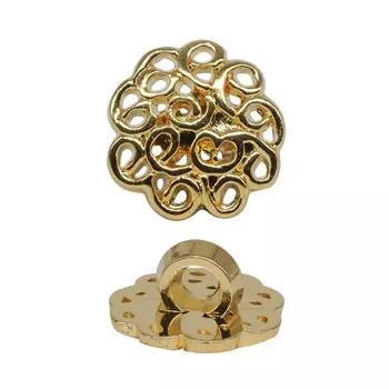 13-1554-04-18 Пуговица на ножке зол.АВС 'кружево'