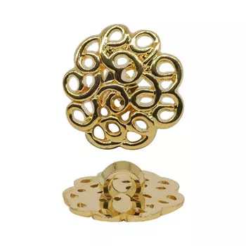 13-1554-04-24 Пуговица на ножке зол.АВС 'кружево'