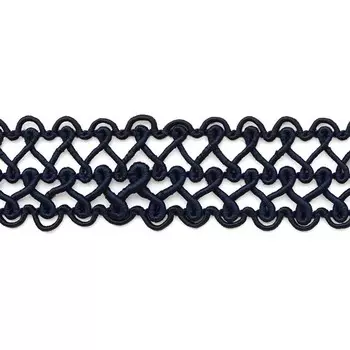 13-6689 Тесьма отделочная 2см*18ярд (16,45м) (т.синий)