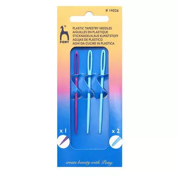 14026 Гобеленовые иглы, цветные 3шт PONY