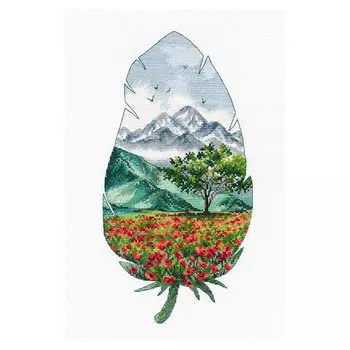 1416 Набор для вышивания ОВЕН ' Горный пейзаж-3' 15*30см