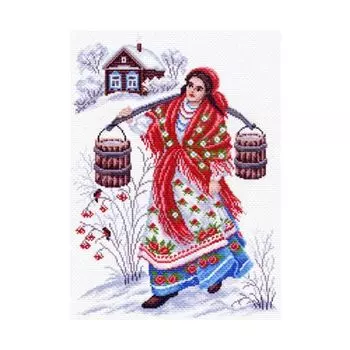 1464 Канва с рисунком 'Матренин посад' 'Студеная водица', 37*49 см