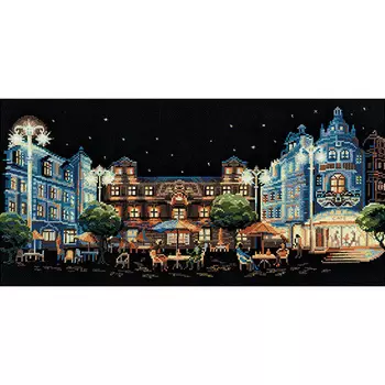 1473 Набор для вышивания Riolis 'Ночное кафе', 50*25 см