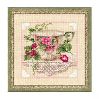 1476 Набор для вышивания Riolis 'Малиновый чай', 20*20 см