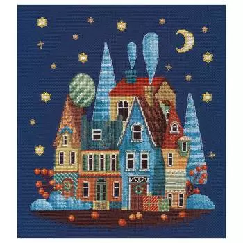 1483 Набор для вышивания ОВЕН 'Морозная ночь' 20*22 см