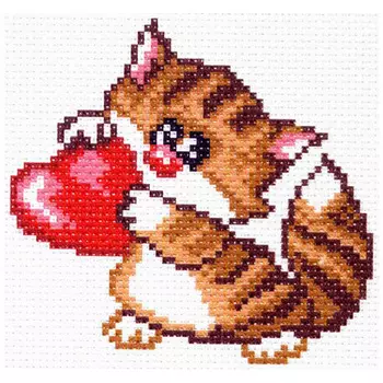 1485 Канва с рисунком Матренин посад 'Мяу мур' 16*20 см (10*12 см)