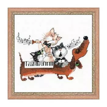 1495 Набор для вышивания Riolis 'Такса-блюз', 20*20 см