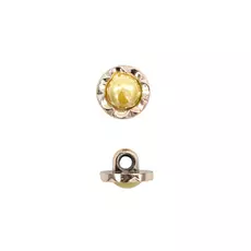 14 Пуговица декоративная на ножке 20L (желтый)