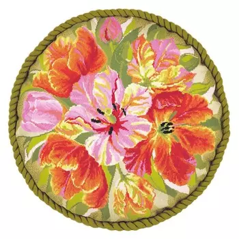 1500 Набор для вышивания Riolis подушка 'Тюльпаны', 45*45 см