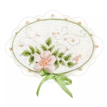 1504АС Набор для вышивания Риолис 'Брошь 'Фарфор', 8*6 см