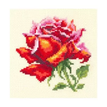 150-003 Набор для вышивания Чудесная игла 'Красная роза' 11*11см