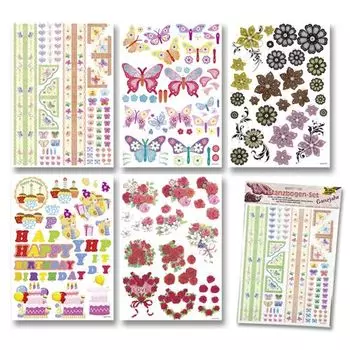 1519 Набор 3D мотивов, самоклеящиеся, упак./20 мотивов, Folia