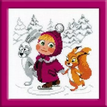 1567 Набор для вышивания Riolis 'Праздник на льду', 18*18 см