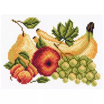 1572-1 Канва с рисунком Матренин посад 'Фрукты' 21*29 см (28*37 см)