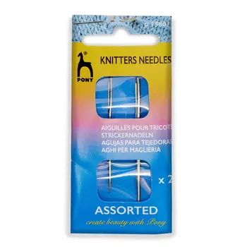 15801 Иглы для вязанных изделий, размер 14+17, сталь, 2 шт PONY