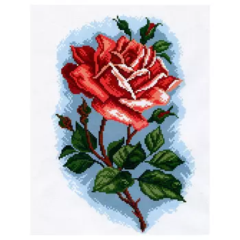 1587 Канва с рисунком Матренин посад 'Роза Осирия' 24*35см.(28*37см)