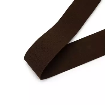 15-3850/9707 Резинка вязаная 40мм*25м т.коричневый