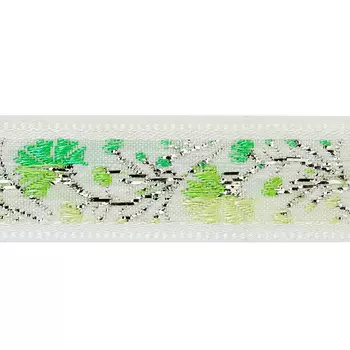 16014 Тесьма жаккардовая 16мм*10м (зеленый)