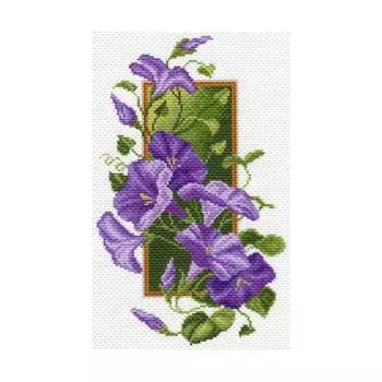 1601 Канва с рисунком Матренин посад 'Вьюнок' 24*35см.(28*37см)
