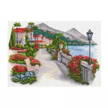 1611 Канва с рисунком 'Матренин Посад' 'Крымский берег', 37*49 см