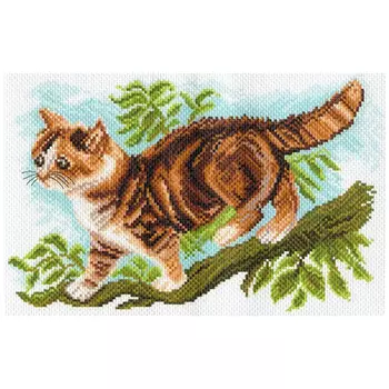 1627-1 Канва с рисунком Матренин посад 'Утренняя охота' 24*35см (28*37см)