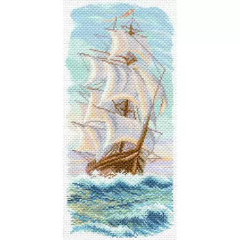 1639 Канва с рисунком 'Матренин Посад' 'Утренний бриз', 24*47 см