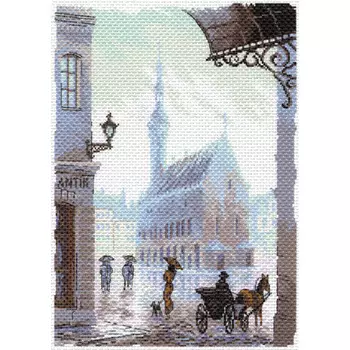 1643 Канва с рисунком 'Матренин Посад' 'Старый город', 37*49 см