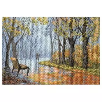 1654 Канва с рисунком 'Матренин Посад' 'В парке', 37*49 см