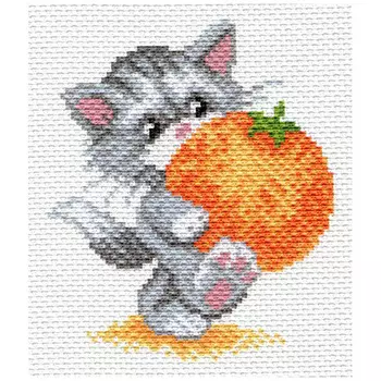 1657 Канва с рисунком Матренин посад 'Киса' 16*20 см (10*12 см)